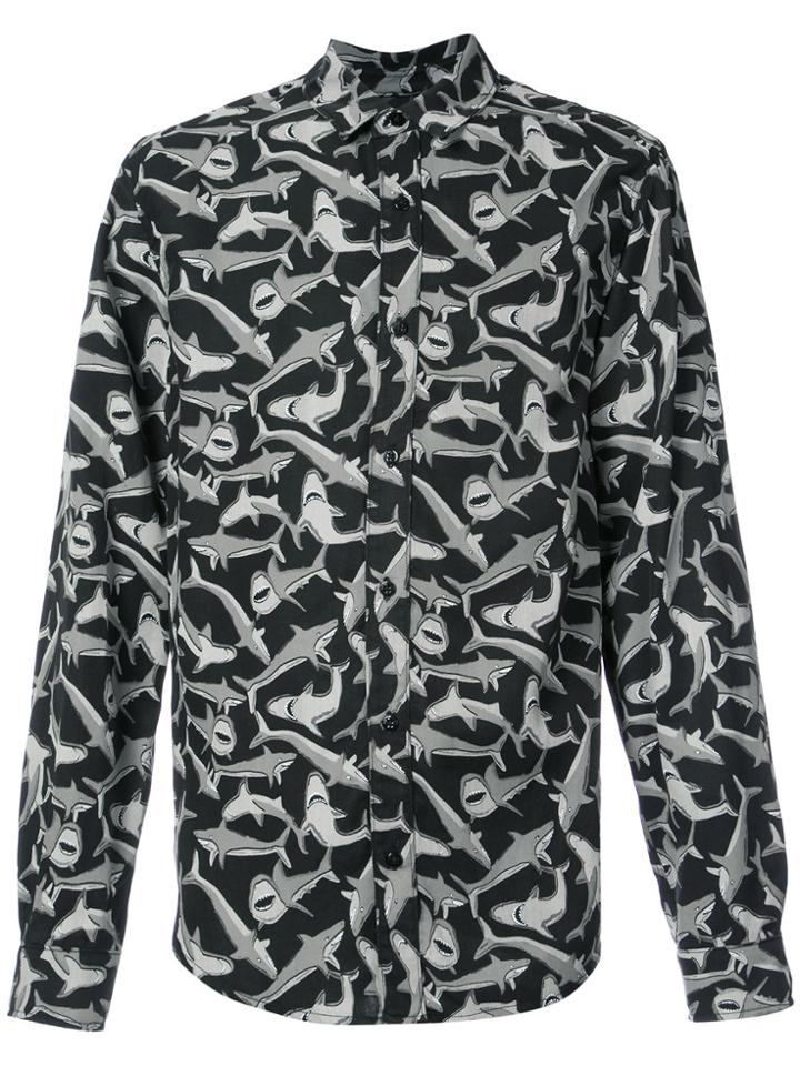Amiri Sharks Printed Shirt - Black