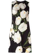 Dolce & Gabbana Tulip Print Dress, Women's, Size: 40, Silk/spandex/elastane/wool