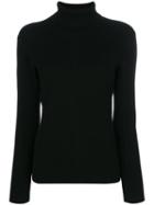 Victoria Victoria Beckham - Buttoned Back Turtleneck Jumper - Women - Nylon/spandex/elastane/wool - 10, Black, Nylon/spandex/elastane/wool