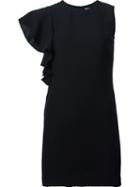 Elizabeth And James Ruffled Sleeve Dress, Women's, Size: 2, Black, Polyester