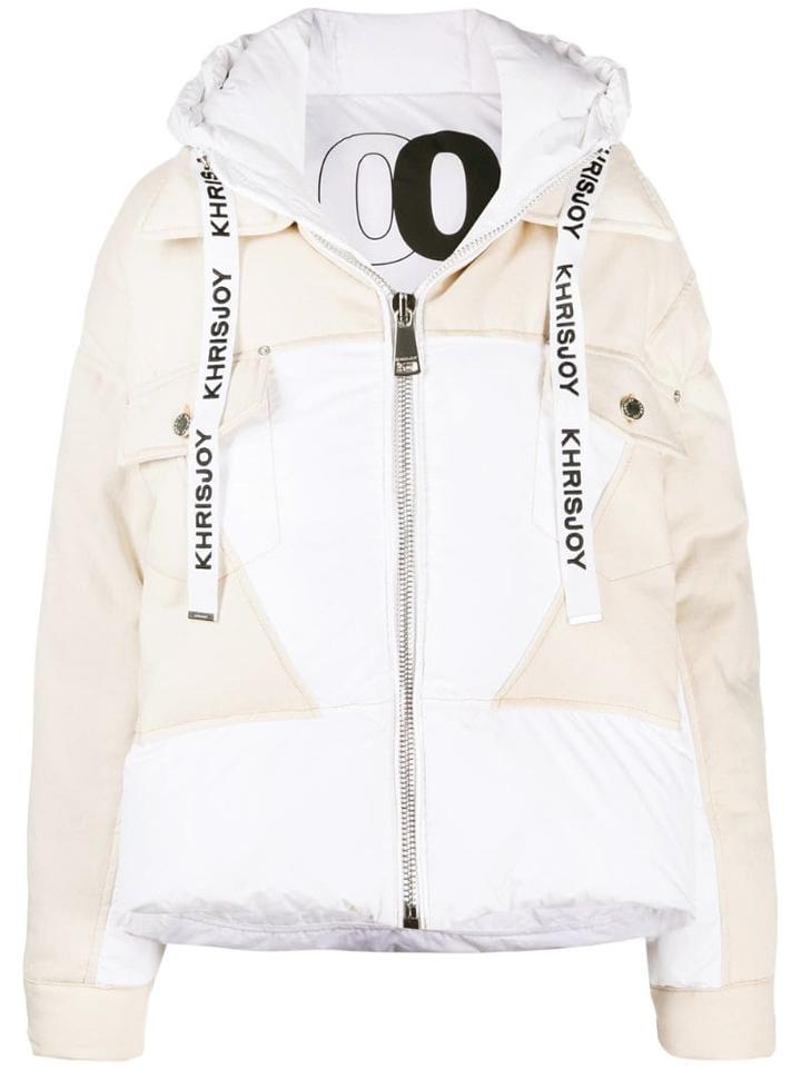 Khrisjoy Panelled Puffer Jacket - Neutrals