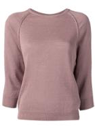 Peserico 3/4 Sleeve Jumper - Neutrals