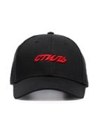 Heron Preston Black And Red Ctnmb Embroidered Cotton Canvas Cap