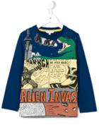 Little Marc Jacobs Comic Book Print T-shirt, Boy's, Size: 10 Yrs, Blue