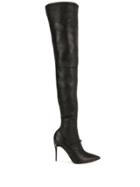 Jennifer Chamandi Thigh-high Removable-strap Boots - Black