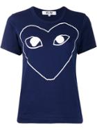 Comme Des Garçons Play Front Print T-shirt - Blue