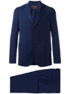 Mp Massimo Piombo - Single-breasted Two-piece Suit - Men - Cotton/viscose/mohair/virgin Wool - 48, Blue, Cotton/viscose/mohair/virgin Wool