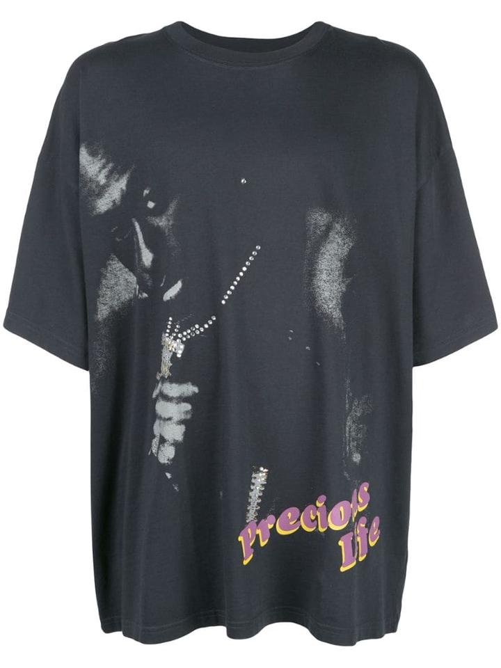 Willy Chavarria Big Willy Tupac T-shirt - Black