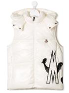 Moncler Kids Padded Logo Gilet - White