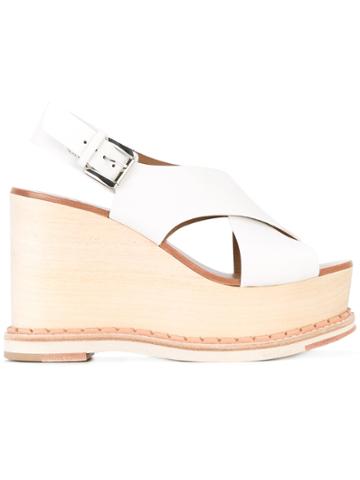 Flamingos Platform Sandals - White