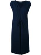 Jil Sander - Plain Wrap Dress - Women - Cotton - 34, Women's, Blue, Cotton