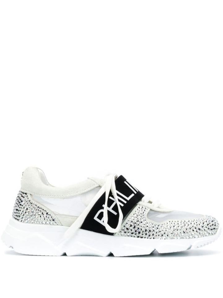 Philipp Plein Logo Embellished Sneakers - White