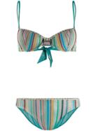 Missoni Mare Striped Pattern Bikini Set - Blue