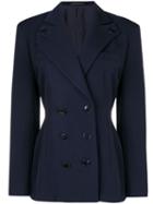 Yohji Yamamoto Pre-owned Fitted Double Breasted Jacket - Blue