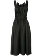 Comme Des Garçons Noir Kei Ninomiya - Crossed Back Flared Dress - Women - Polyester/rayon - M, Black, Polyester/rayon