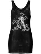 Ann Demeulemeester A Print Vest Top - Black