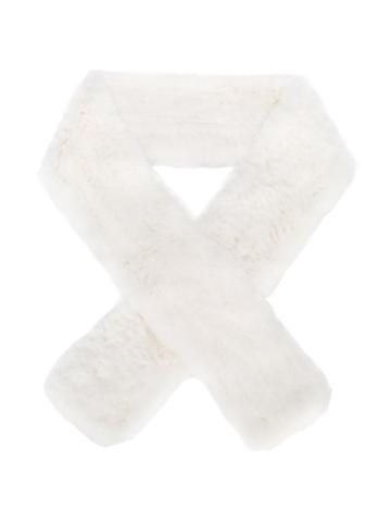 Yves Salomon Enfant Rex Scarf - White