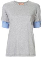 No21 Layered Sleeve T-shirt - Blue
