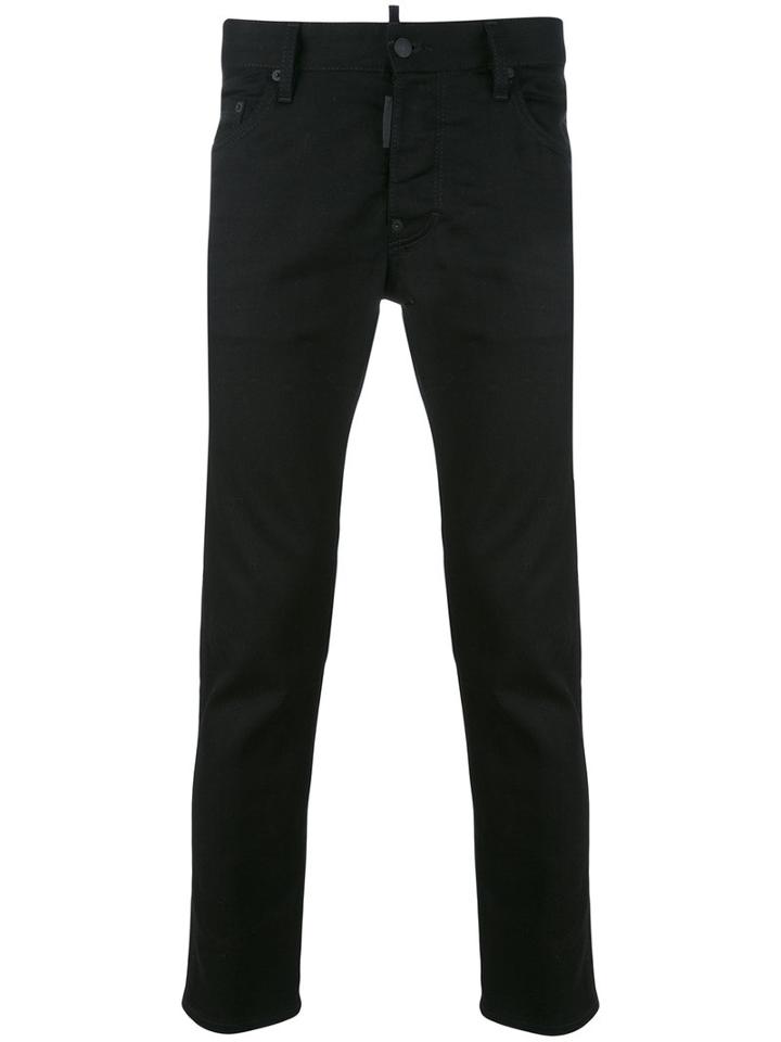Dsquared2 - Slim Wash Jeans - Men - Cotton/polyester/spandex/elastane - 52, Black, Cotton/polyester/spandex/elastane