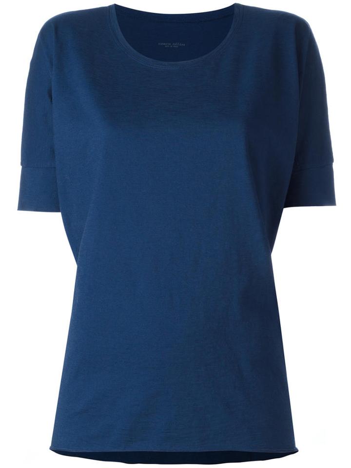 Roberto Collina Loose-fit T-shirt, Women's, Size: Large, Blue, Cotton