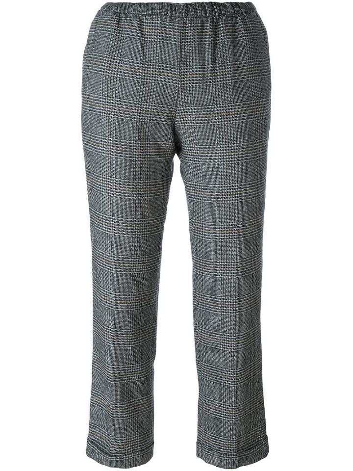 Masscob Wales Pattern Cropped Trousers