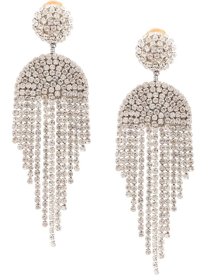 Oscar De La Renta Waterfall Earrings - Metallic