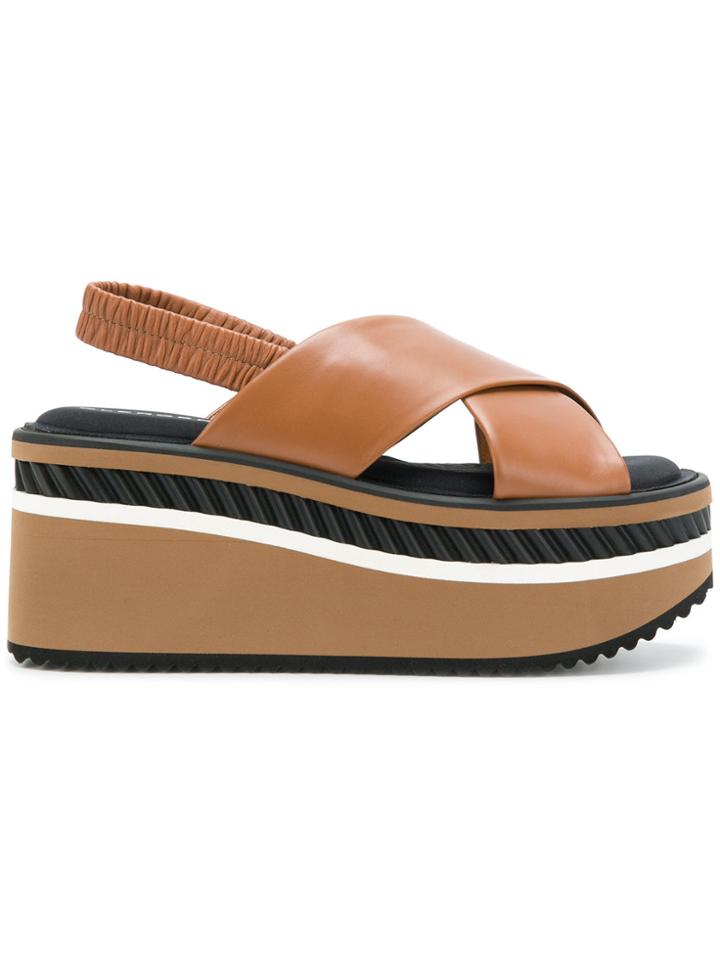 Robert Clergerie Omin Flatform Sandals - Brown