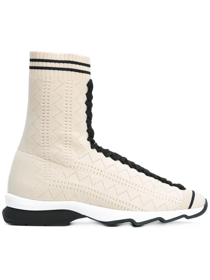 Fendi Hi-top Sneakers - Nude & Neutrals
