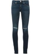Rag & Bone /jean Skinny Ripped Knee Jeans, Women's, Size: 25, Blue, Cotton/polyurethane