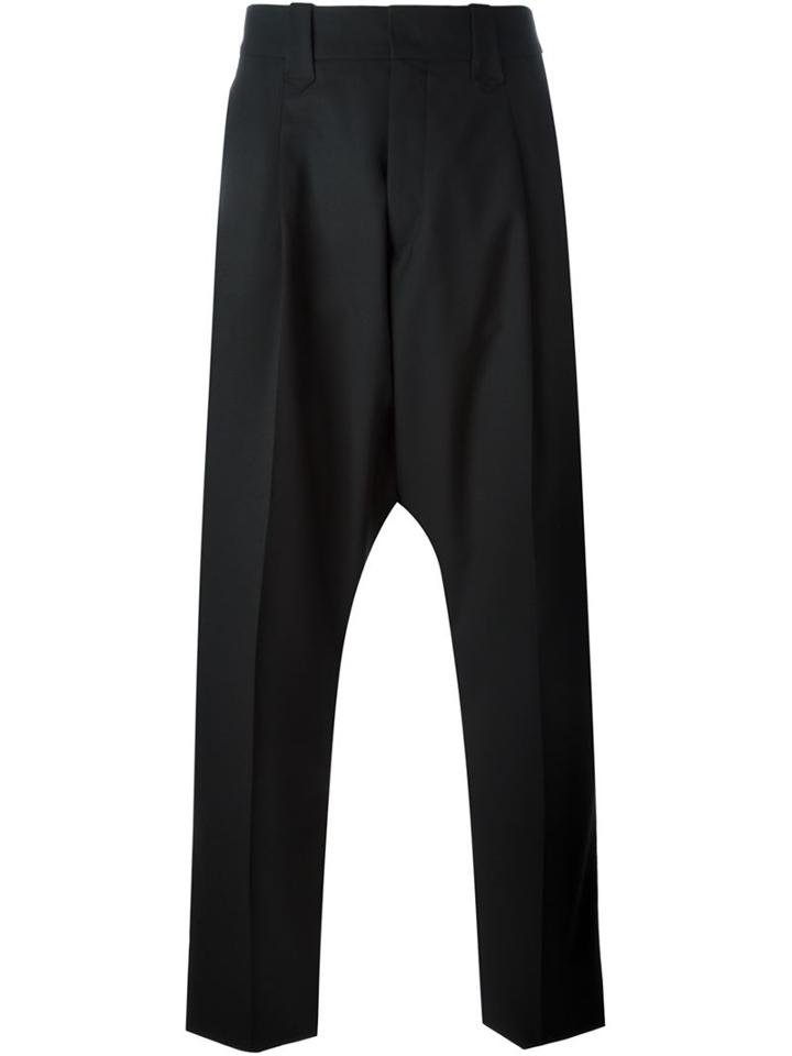 Givenchy Straight Trousers, Men's, Size: 50, Black, Cotton/wool