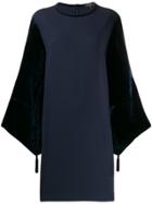 Antonelli Velvet Tassle Dress - Blue