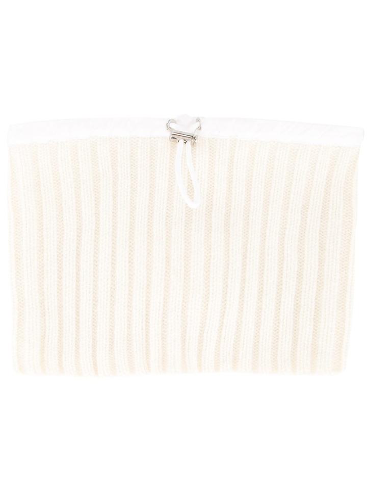 Sacai Ribbed Knit Snood - White