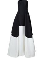 Halston Heritage Two-tone Strapless Gown