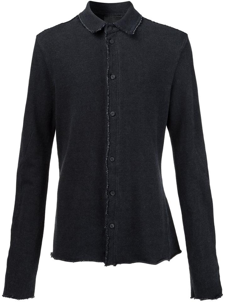 Lost & Found Ria Dunn Frayed Shirt, Men's, Size: Xs, Black, Cotton/spandex/elastane