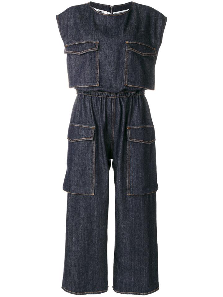 Mm6 Maison Margiela Cargo Pocket Denim Jumpsuit - Blue