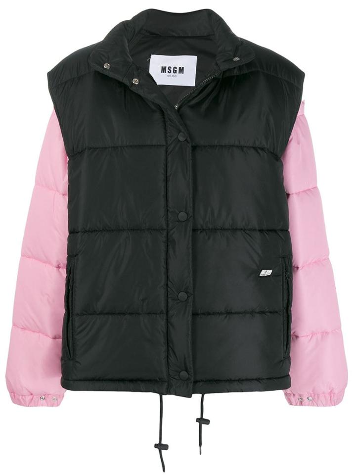 Msgm Two-in-one Padded Jacket - Black