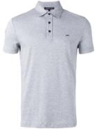 Michael Kors Logo Plaque Polo Shirt, Men's, Size: Medium, Grey, Cotton