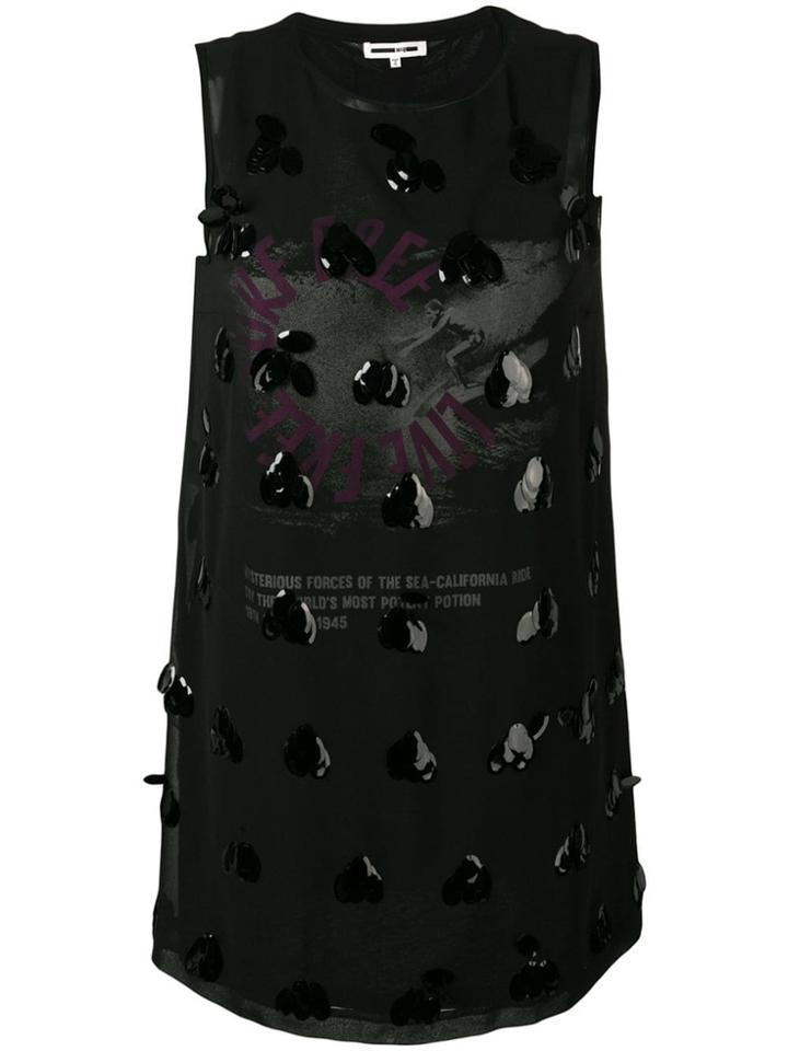 Mcq Alexander Mcqueen Embellished Shift Dress - Black