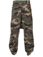 Mostly Heard Rarely Seen Loose Fit Camouflage Track Pants - Green