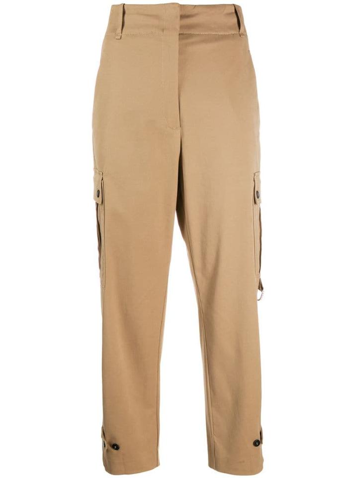 Pinko Cropped Cargo Trousers - Neutrals