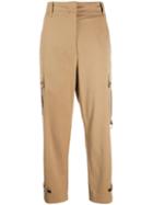 Pinko Cropped Cargo Trousers - Neutrals