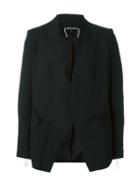 Cedric Jacquemyn Frayed Edge Blazer, Men's, Size: 48, Black, Spandex/elastane/linen/flax/cotton/polyethylene
