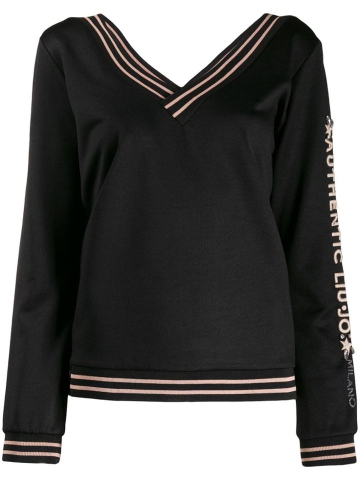 Liu Jo V-neck Jersey Sweater - Black