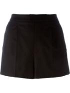 Red Valentino Back Tie Shorts, Women's, Size: 44, Black, Acetate/polyester/cotton/spandex/elastane