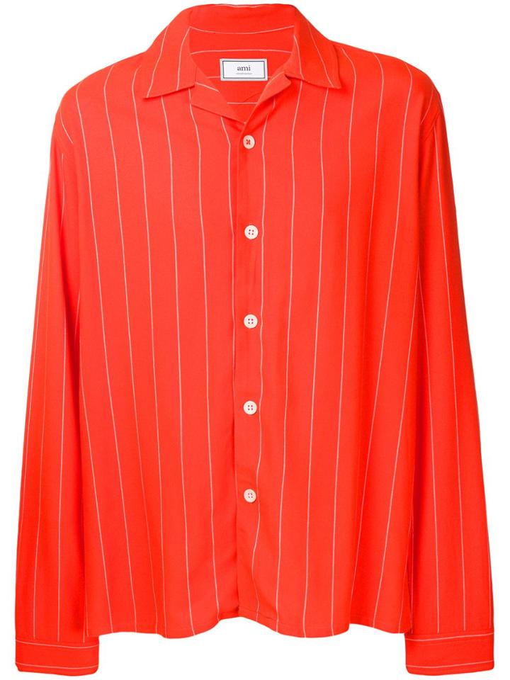 Ami Alexandre Mattiussi Camp Collar Overshirt - Red