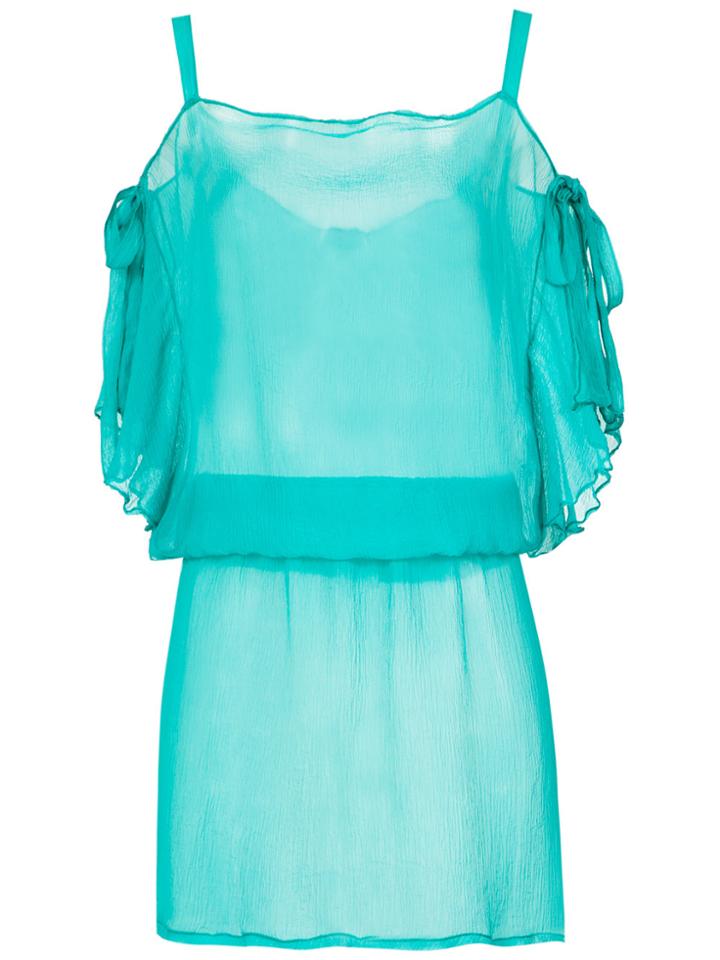 Amir Slama Silk Beach Cover-up - Green