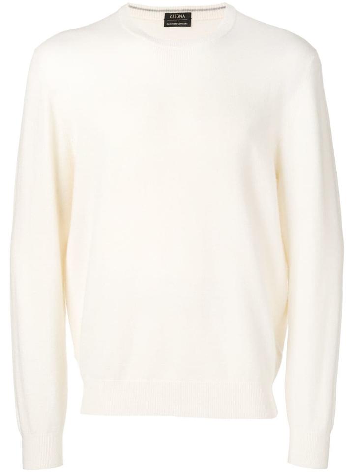 Z Zegna Round Neck Sweater - White