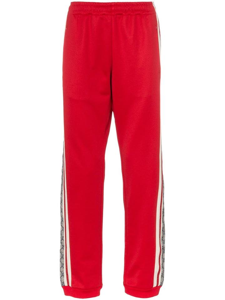 Gucci Gg Stripe Sweatpants - Red