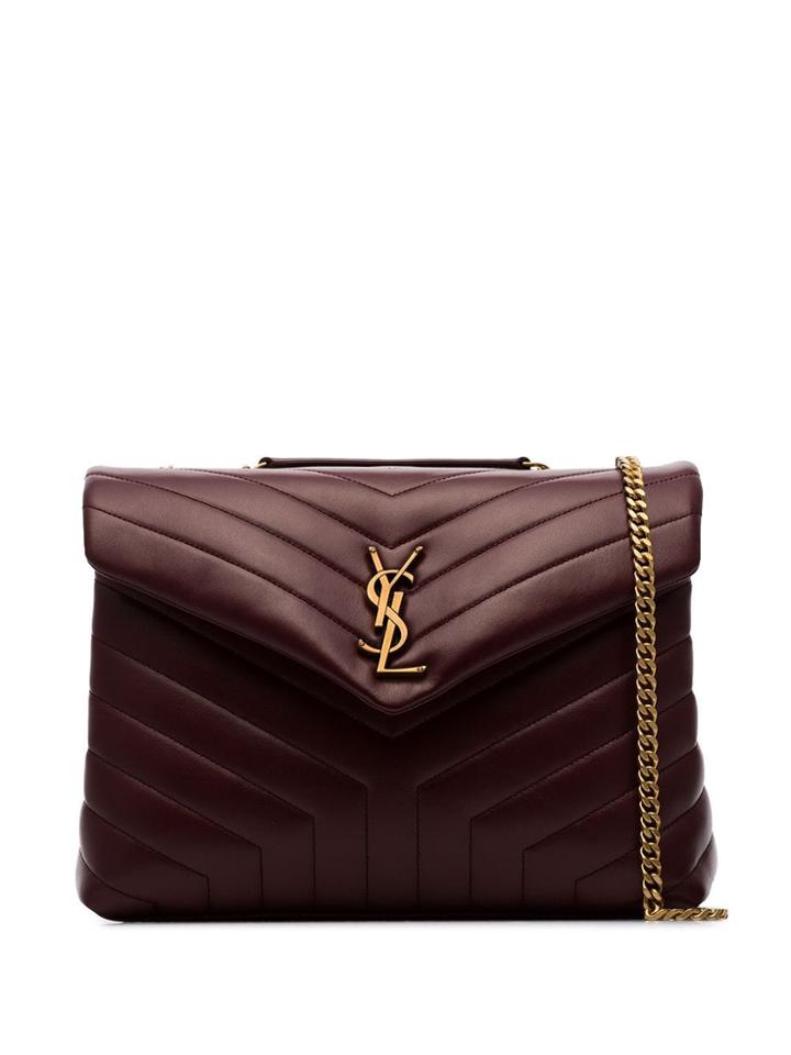 Saint Laurent Medium Loulou Quilted Shoulder Bag - Red