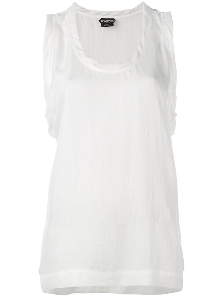 Tom Ford - Loose Tank Top - Women - Acetate - 38, Women's, White, Acetate